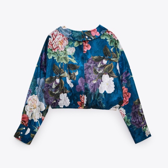 Cropped floral print blouse - Picture 5 of 6